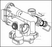 CM1301956 левая часть гидроблока (Elexia)